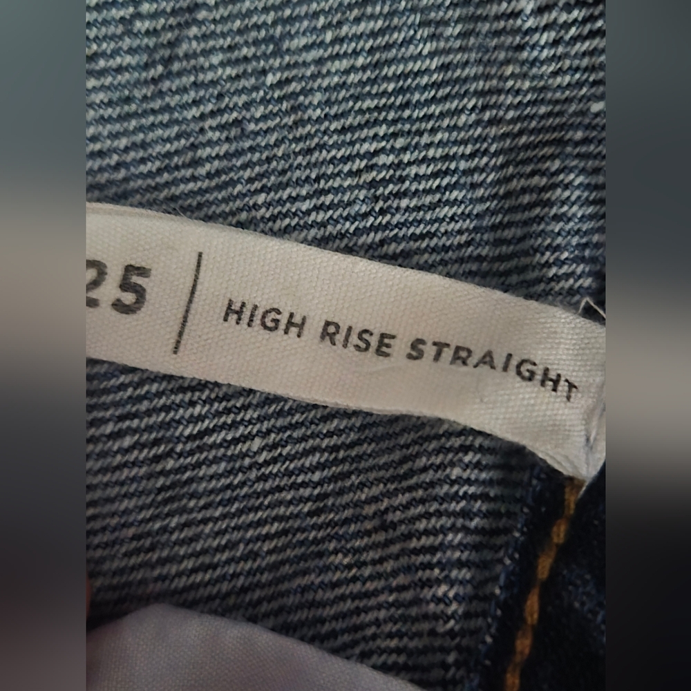PacSun 90s Straight Leg Distressed Jeans 25 Light Wash - Picture 12 of 15